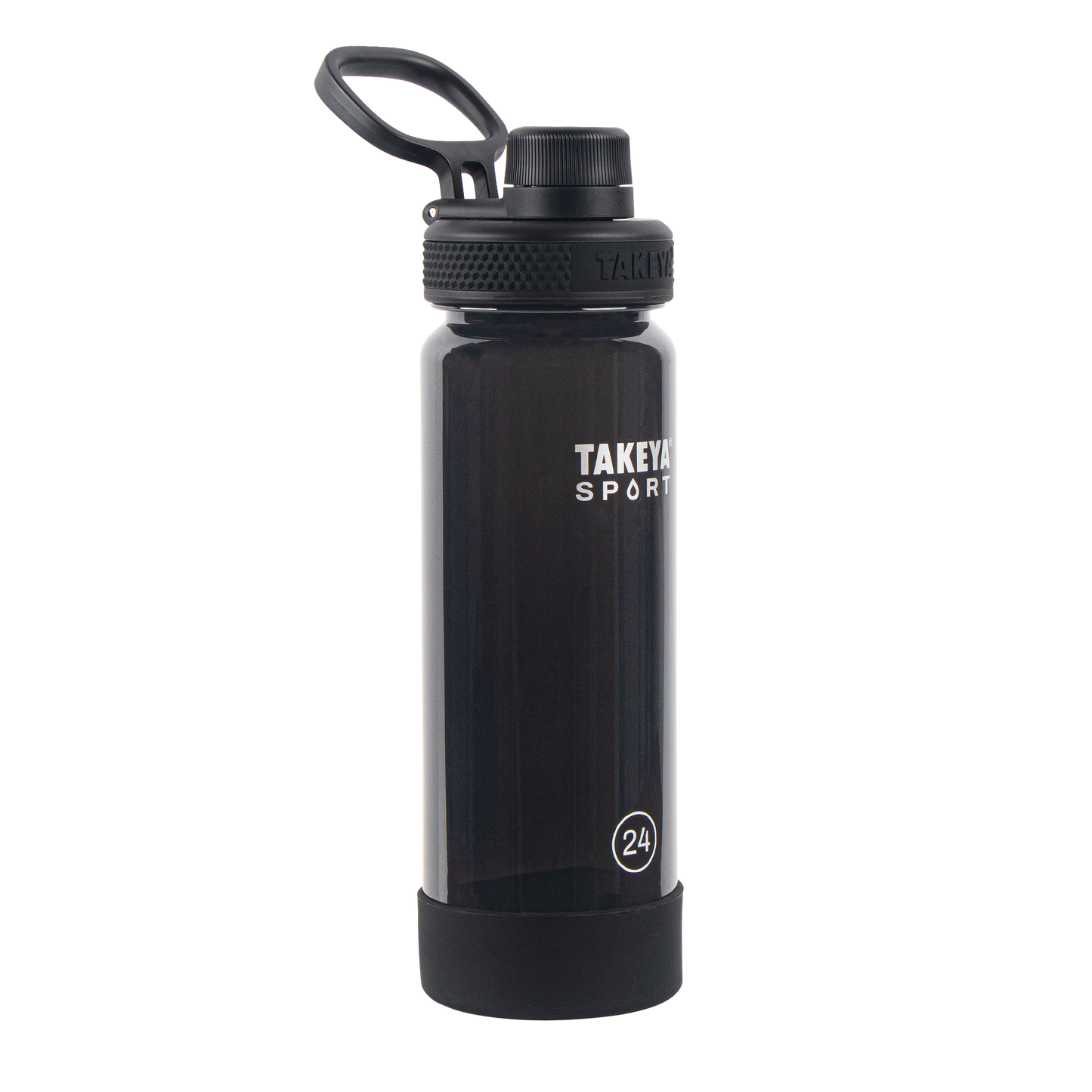 tritan-sport-water-bottle-with-spout-lid-c8 51664-TKS-Tritan-Spout-24-GrandSlamBlack-frontangle.png