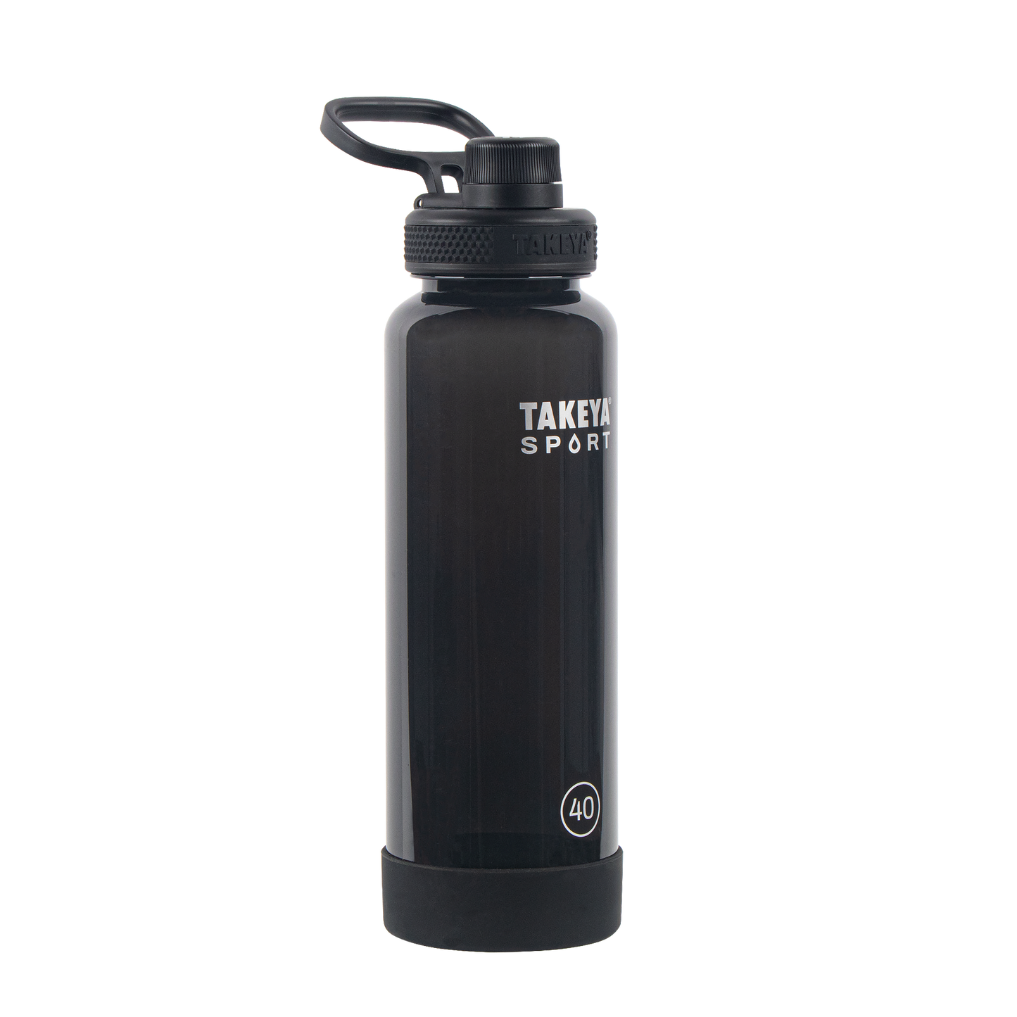tritan-sport-water-bottle-with-spout-lid-c8 52023-TKS-Tritan-Spout-40-GrandSlamBlack-frontangle.png